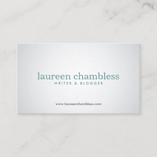 Simple Grey and Teal Modern Minimal Business Card
