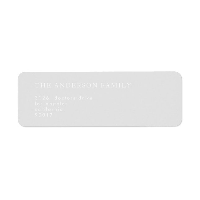 Simple Grey and White Modern Calligraphy Return (Front)