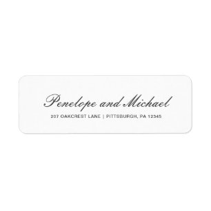 Simple Grey and White Wedding Address Labels