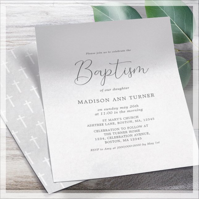 Simple Grey | Baptism Invitation Flyer (Creator Uploaded)