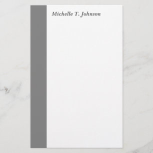 simple grey border stationery