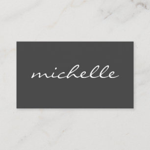 Simple Grey Business Card