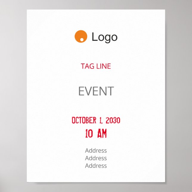 Simple Grey Corporate Poster (Front)