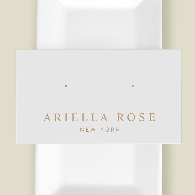Simple Grey Crafter Earring Jewellery Display Card (Creator Uploaded)
