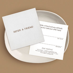 Simple Grey Linen Customer Referral