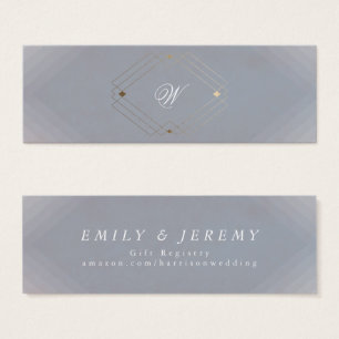 Simple Grey Modern Geometric Gold Gift Registry