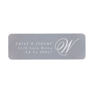 Simple Grey Modern Geometric Gold Wedding