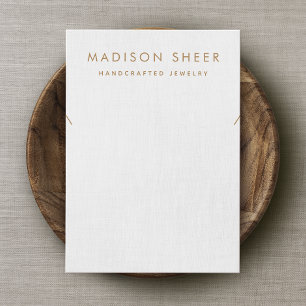 Simple,Grey, Modern Necklace Bracelet Display Busi Business Card