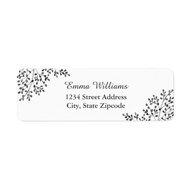 Simple Grey Nature Address Labels (Front)