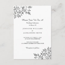 Simple Grey Nature Mariage Invitations