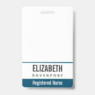 Simple Grey Nursing Stethoscope Badge