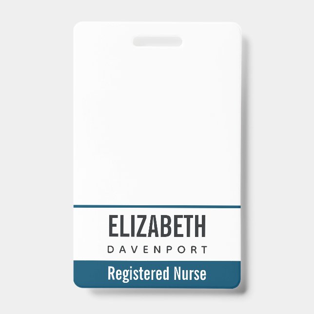 Simple Grey Nursing Stethoscope Badge (Front)
