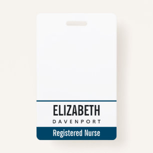 Simple Grey Nursing Stethoscope Badge