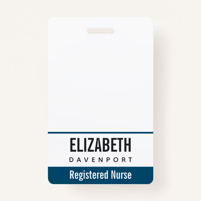Simple Grey Nursing Stethoscope Badge (Front)