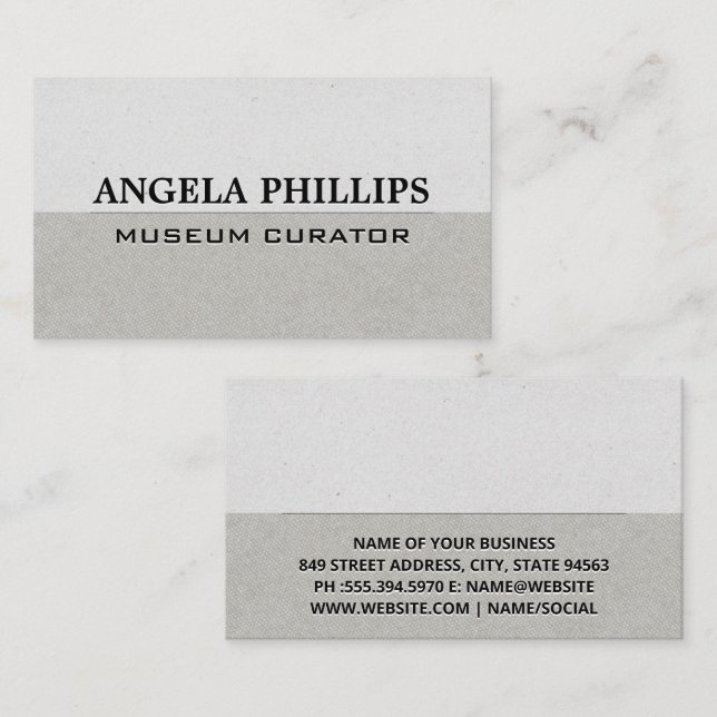 Simple Grey Pattern Business Card (Front/Back)