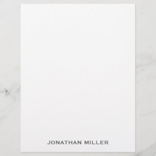 Simple Grey Typographic Name Stationery