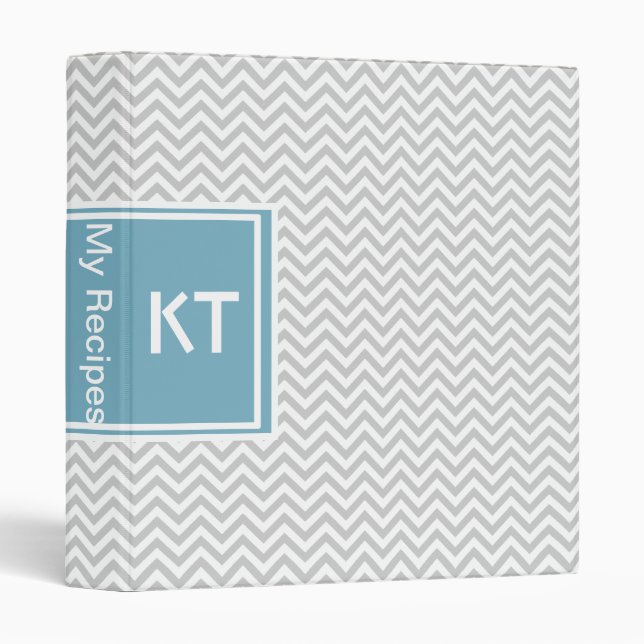 Simple Grey ZigZag Binder (Front/Spine)