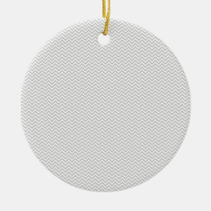 Simple Grey ZigZag Ceramic Ornament