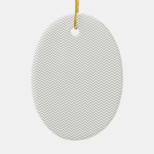 Simple Grey ZigZag Ceramic Ornament