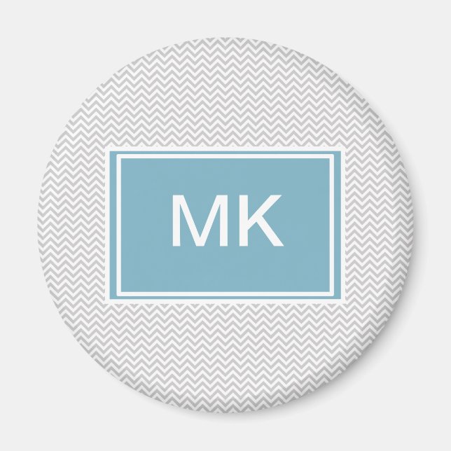 Simple Grey ZigZag Magnet (Front)