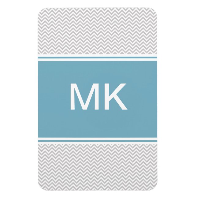 Simple Grey ZigZag Magnet (Vertical)