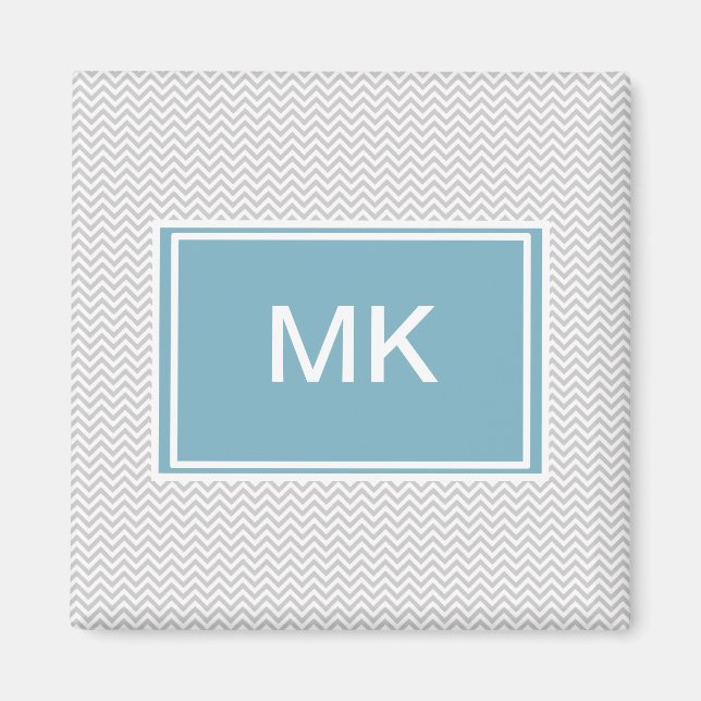 Simple Grey ZigZag Magnet (Front)