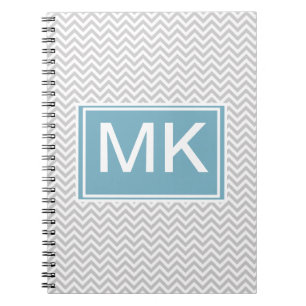 Simple Grey ZigZag Notebook