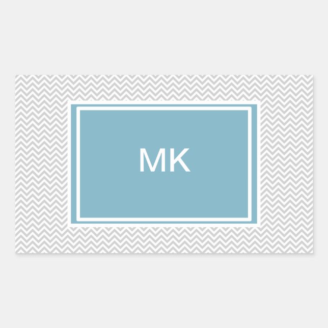 Simple Grey ZigZag Sticker (Front)