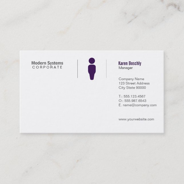 Simple Grid Business Card (Front)