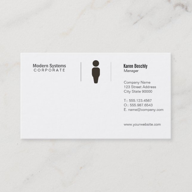 Simple Grid Business Card (Front)