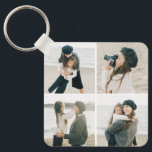 Simple Grid Of Four Personalized Photo Keychain<br><div class="desc">Keep your keys safe and spectacular with a personalized keychain. Designed by Berry Berry Sweet,  Modern Stationery and Personalized Gifts. Visit our website at www.berryberrysweet.com to see our full product lines.</div>