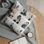 Simple Grid Of Nine Custom Photo Throw Pillow<br><div class="desc">Background colour can be customized online (to any colour!). Designed by Berry Berry Sweet {www.berryberrysweet.com}</div>