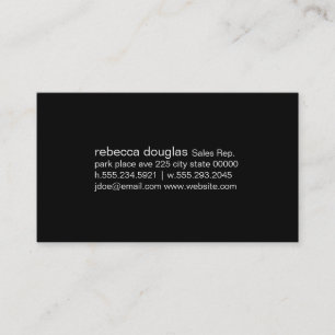 Simple Grid Text (white) Business Card