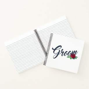 Simple Groom Floral Wedding Calligraphy   Cahier