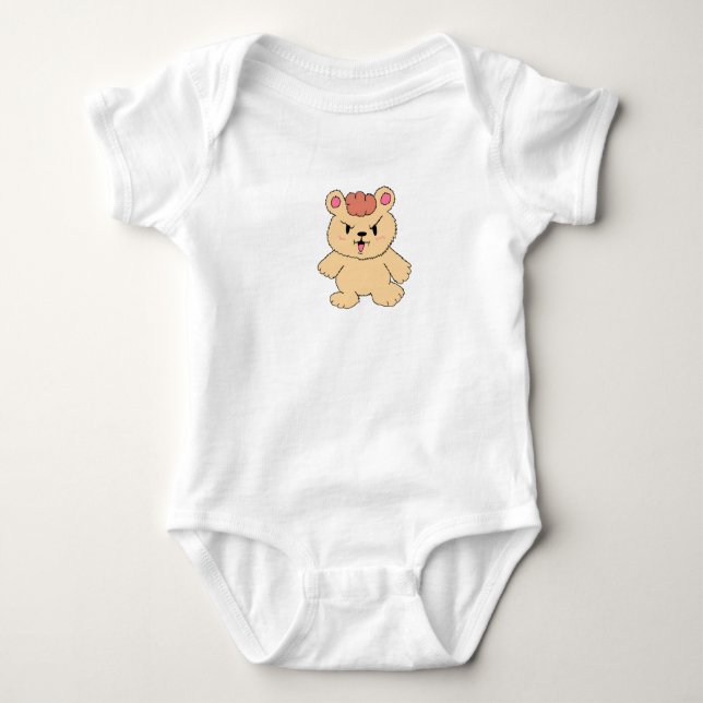 Simple Grumpy Little Bear Baby Top (Front)