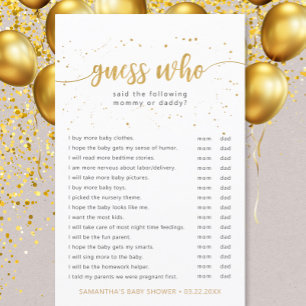 Simple Guess Who baby shower game