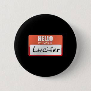 Simple Halloween Costume Devil Worship My Name Is 2 Inch Round Button