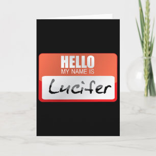 Simple Halloween Costume Devil Worship My Name Is  Card