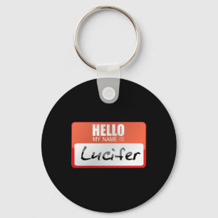 Simple Halloween Costume Devil Worship My Name Is Keychain