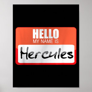 Simple Halloween Costume Idea _ Name Is Hercules Poster