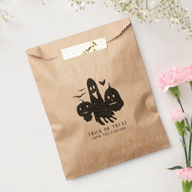 Simple Halloween Cute Pumpkin Ghost Bats Decor Favour Bag (Sealed)