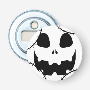Simple Halloween jack-o-lantern pumpkin face Bottle Opener
