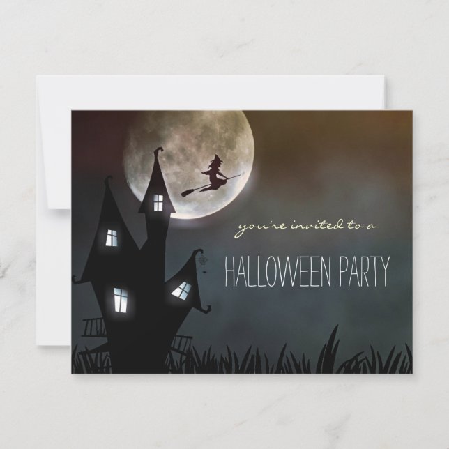 Simple Halloween Party Child or Adult Invitations (Front)