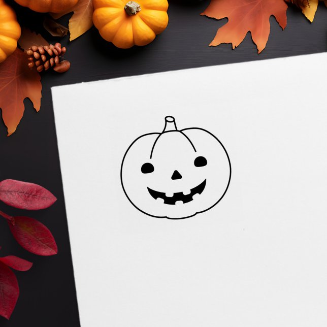 Simple Halloween Pumpkin 1x1 Rubber Stamp (Creator Uploaded)
