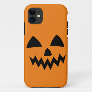 Simple Halloween Pumpkin face ghost scary Party iPhone 11 Case