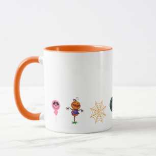 Simple Halloween Pumpkin face ghost scary Party Mug