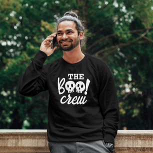Simple Halloween The Boo Crew Spooky Skull Sweatshirt