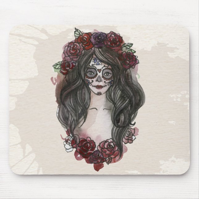 Simple Hand-drawn Dia de los Muertos | Mousepad (Front)