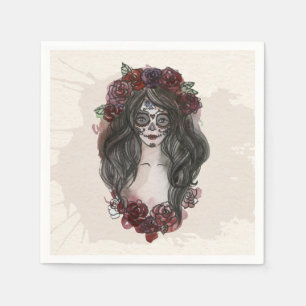 Simple Hand-drawn Dia de los Muertos   Napkin