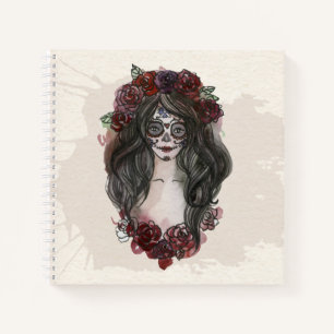 Simple Hand-drawn Dia de los Muertos   Notebook